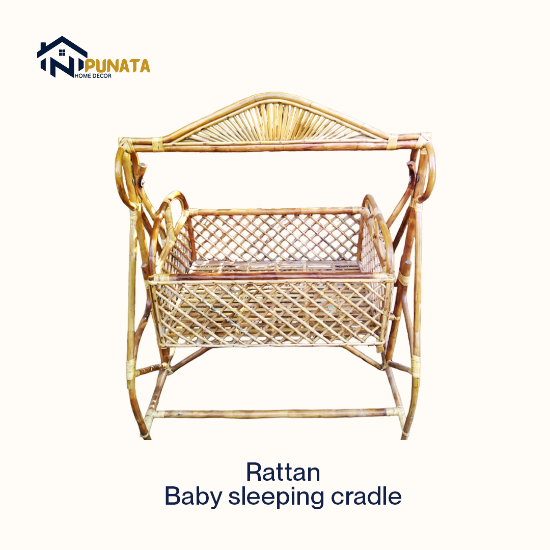 Rattan Baby Sleeping Cradle