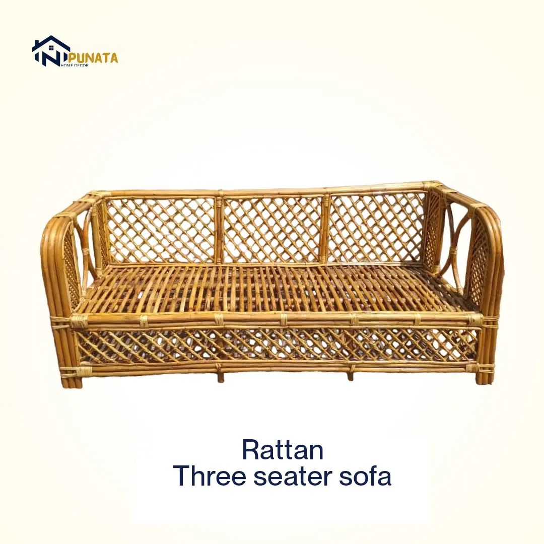 Rattan Three Seater Sofa